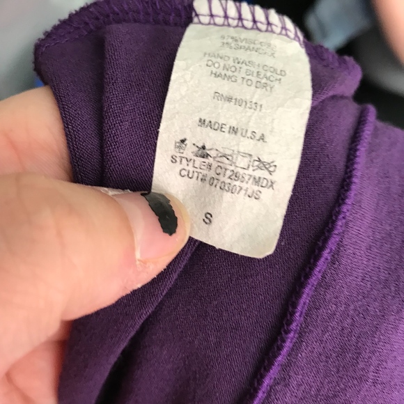 Charlotte Russe Purple Cap Sleeve Tie Back Top 360 - Picture 5 of 5